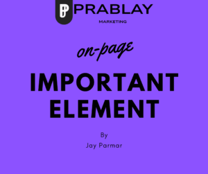 On-page Important Elements For SEO