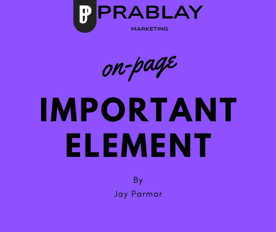 On-page Important Elements For SEO